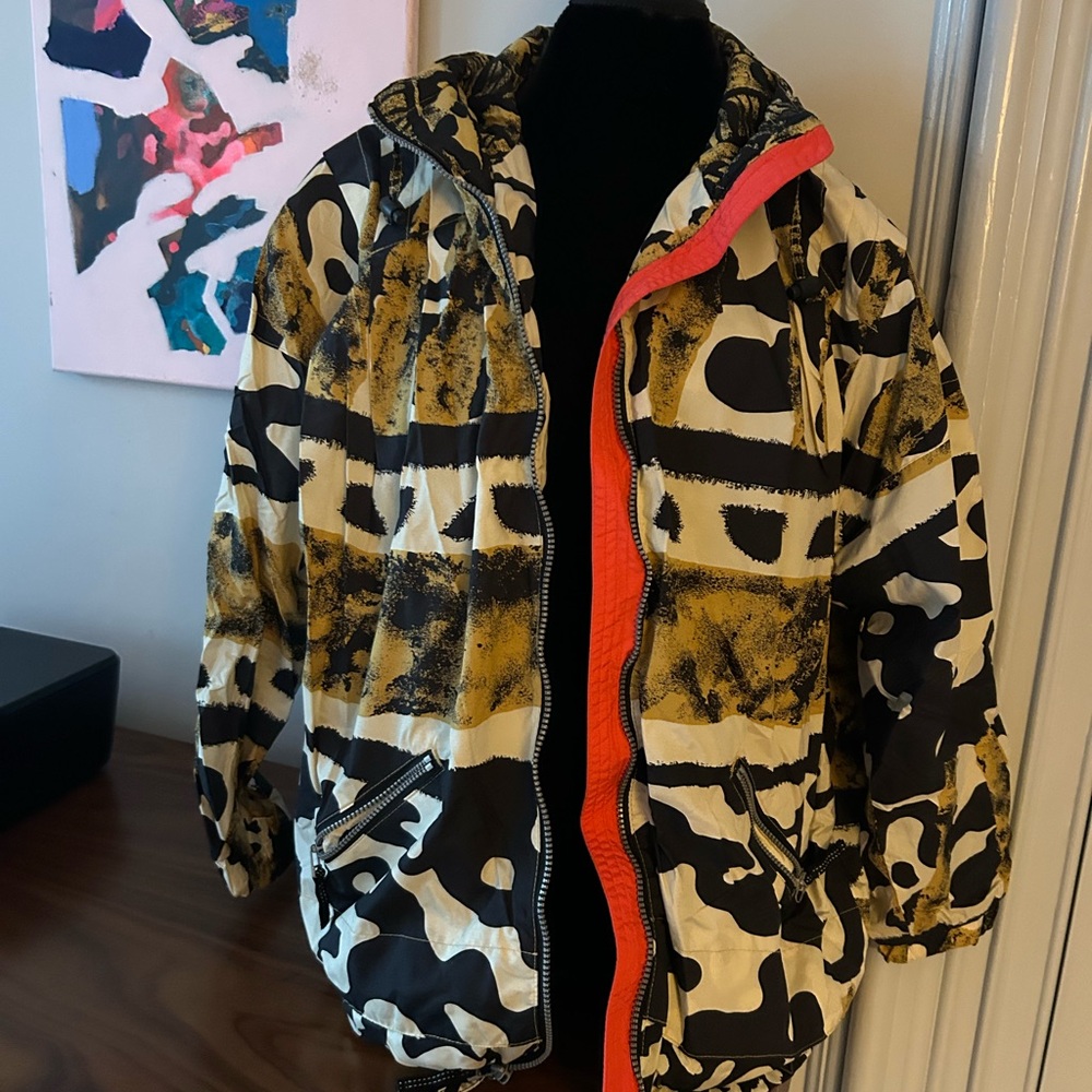 Obermeyer Lightweight Ski Patterned Zip Up Jacket - image 1